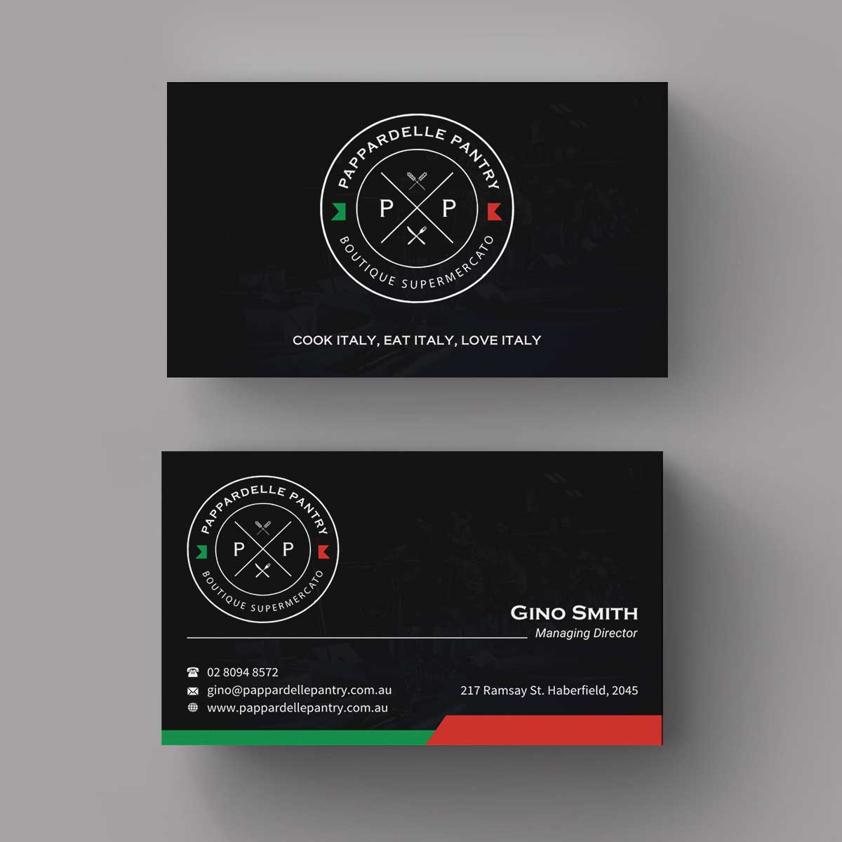 Business Card Design by INDIAN_Ashok for Pappardelle Pantry | Design #10946528