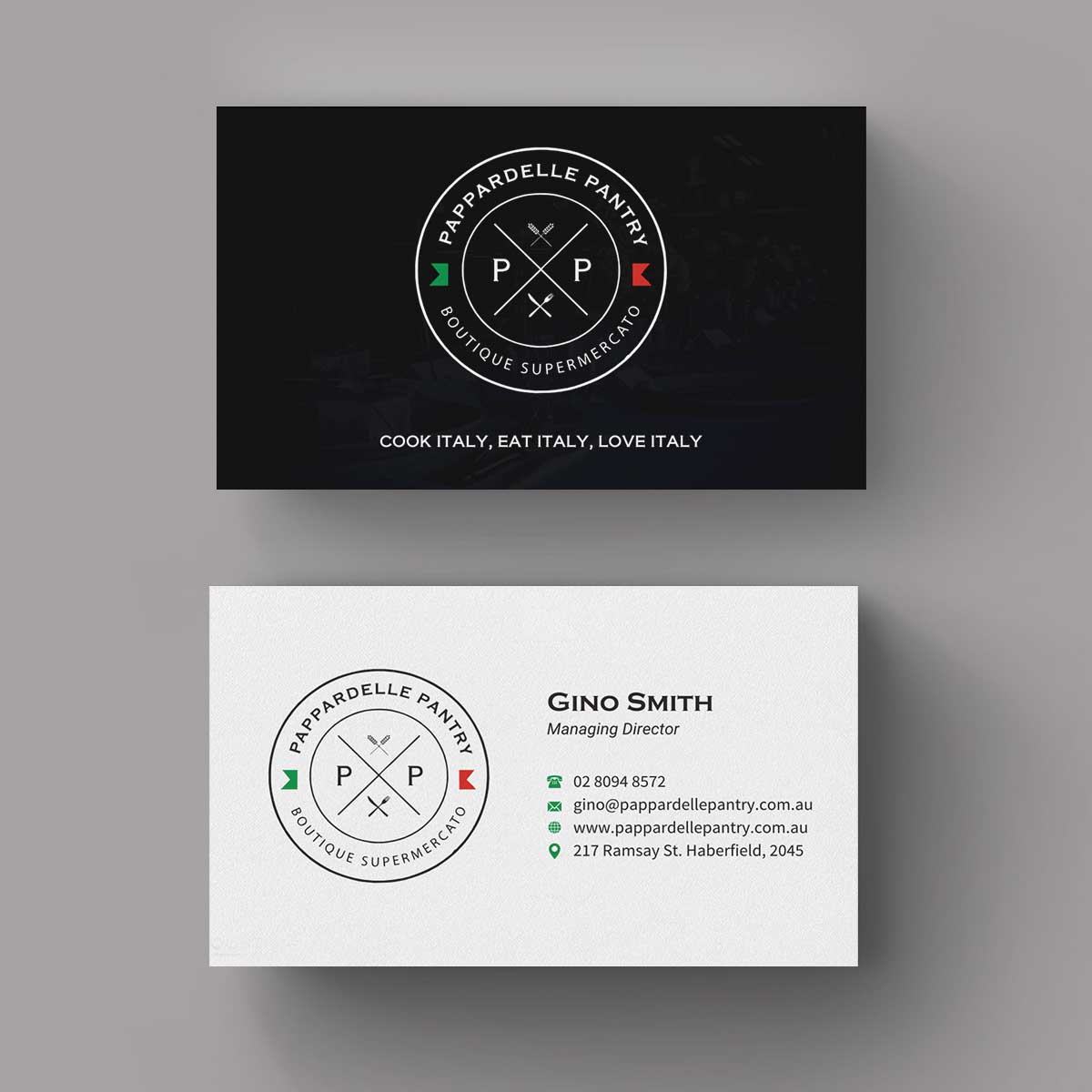 Diseño de Tarjeta de Presentación por INDIAN_Ashok para Pappardelle Pantry | Diseño #10946532