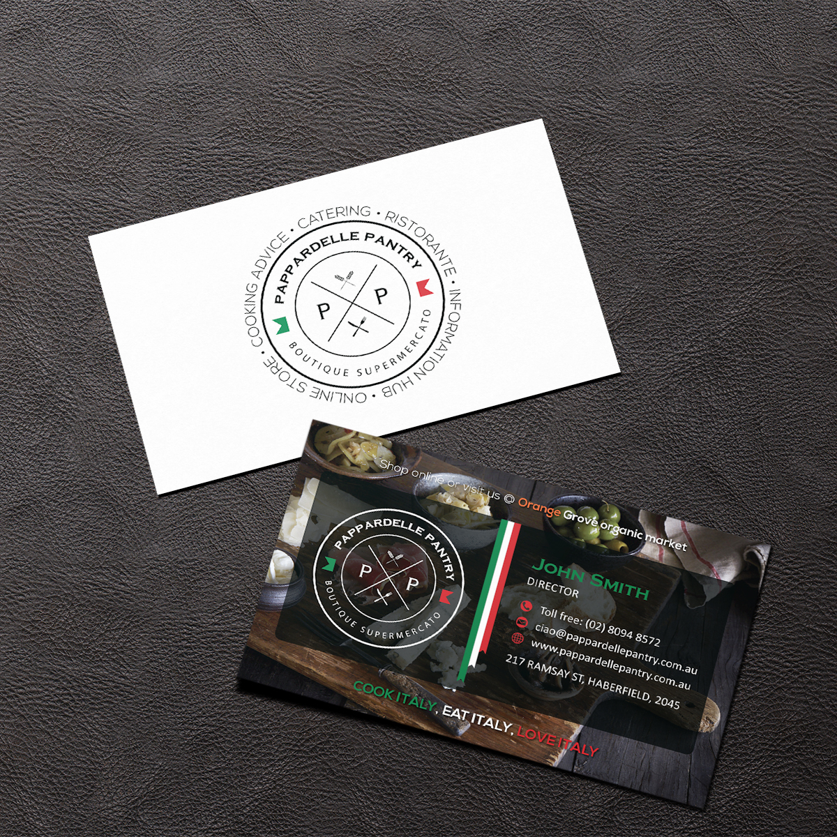 Business Card Design by Grafactory for Pappardelle Pantry | Design #10960495