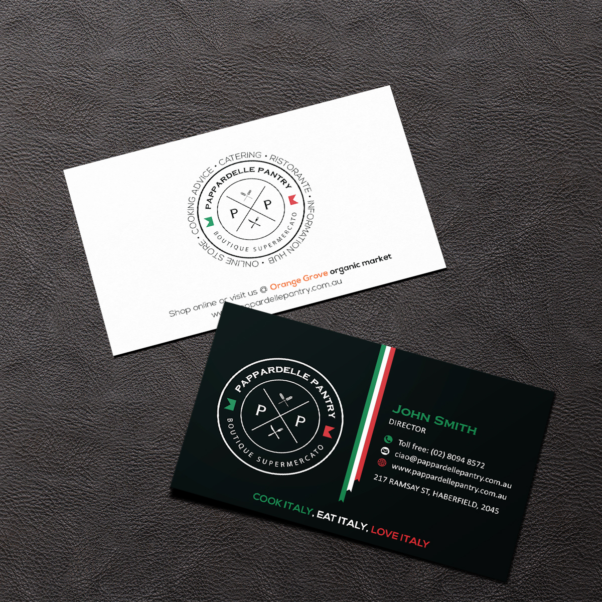 Business Card Design by Grafactory for Pappardelle Pantry | Design #10963176