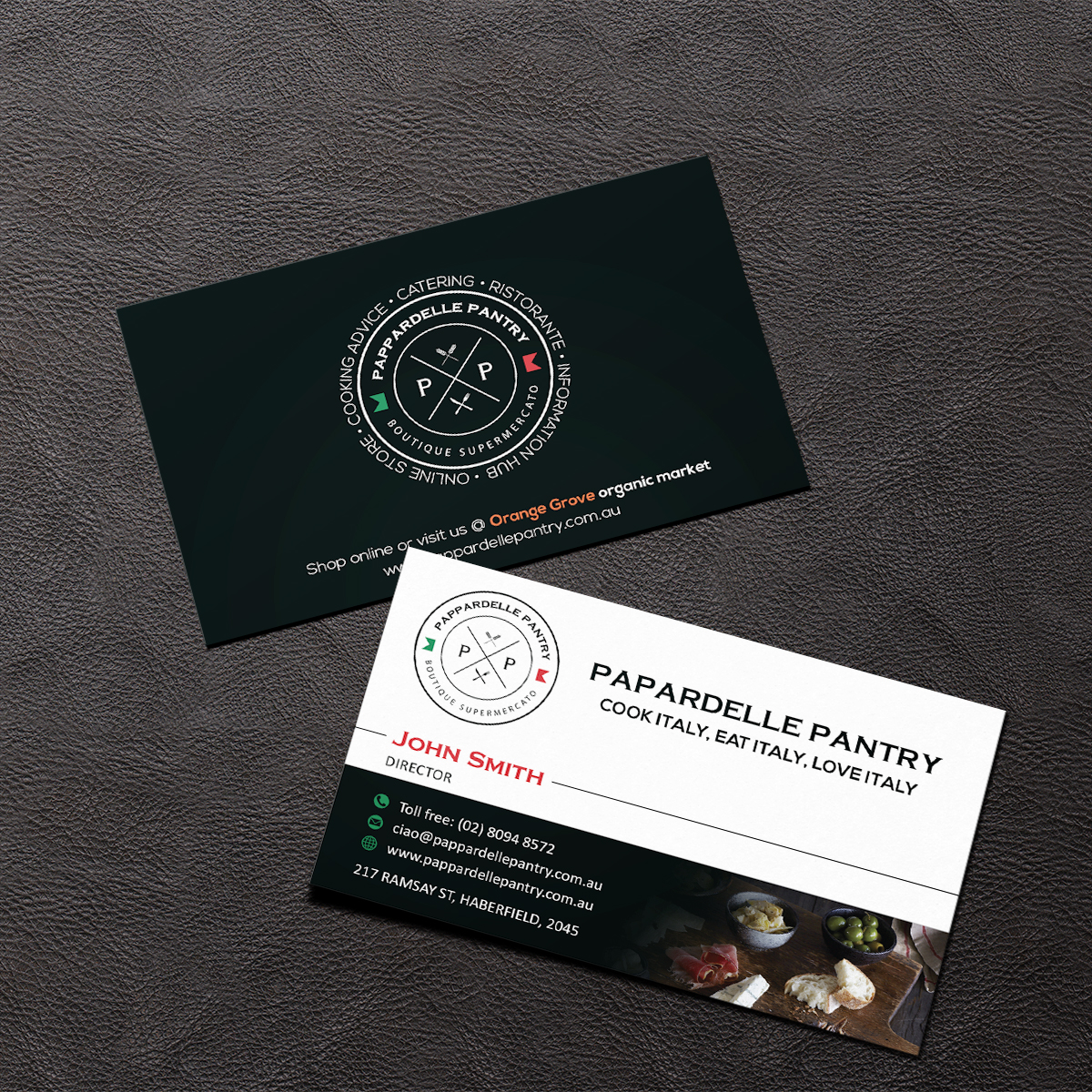 Business Card Design by Grafactory for Pappardelle Pantry | Design #10963239