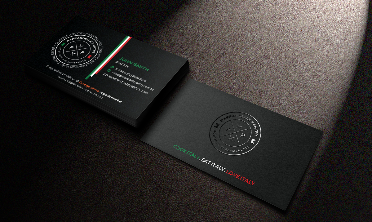 Business Card Design by Grafactory for Pappardelle Pantry | Design #10963268