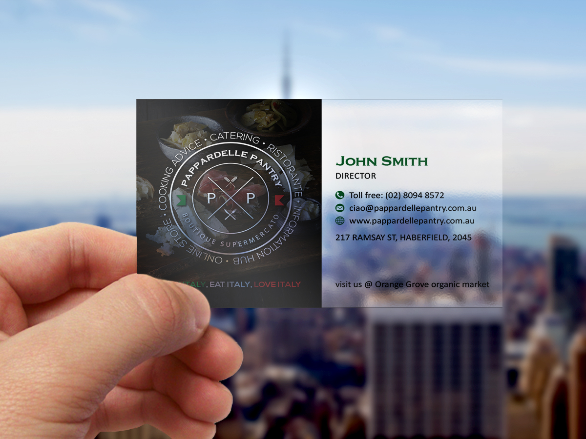 Business Card Design by Grafactory for Pappardelle Pantry | Design #10963319