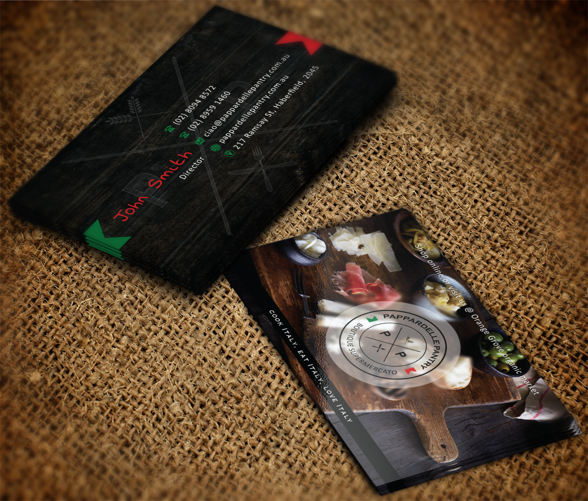 Business Card Design by Grafactory for Pappardelle Pantry | Design #10990870