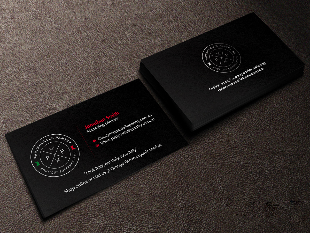 Business Card Design by Creations Box 2015 for Pappardelle Pantry | Design #10969851