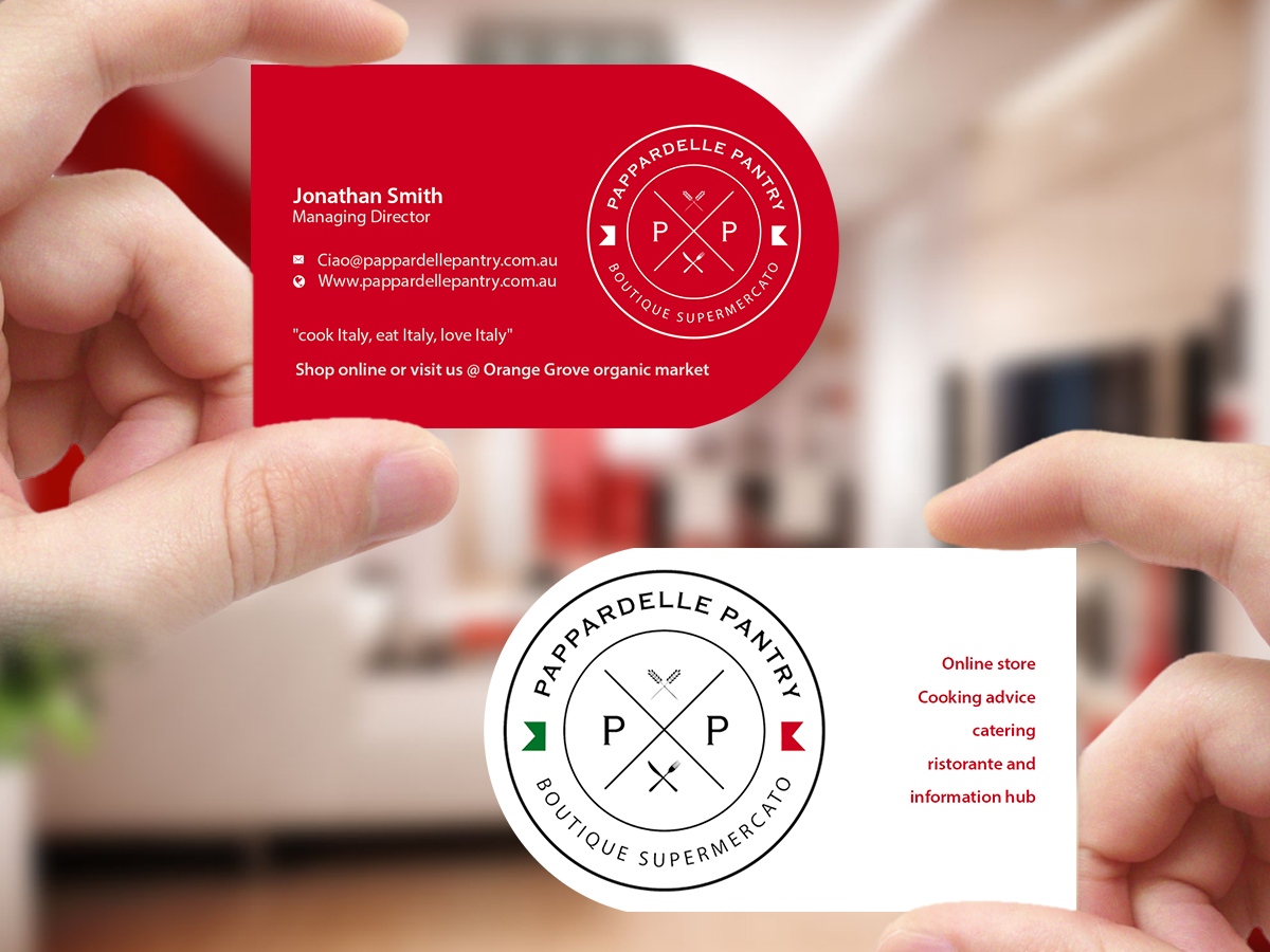 Diseño de Tarjeta de Presentación por Creations Box 2015 para Pappardelle Pantry | Diseño #10969852