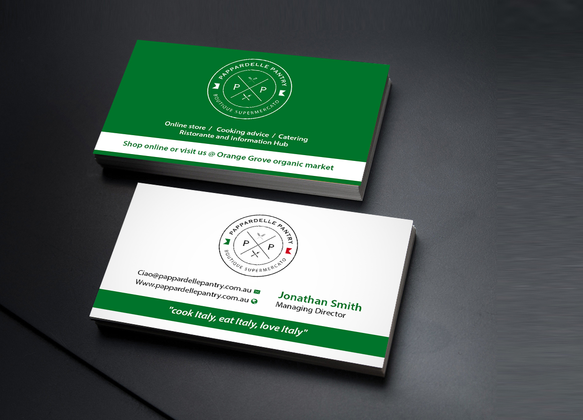 Business Card Design by Creations Box 2015 for Pappardelle Pantry | Design #10969860