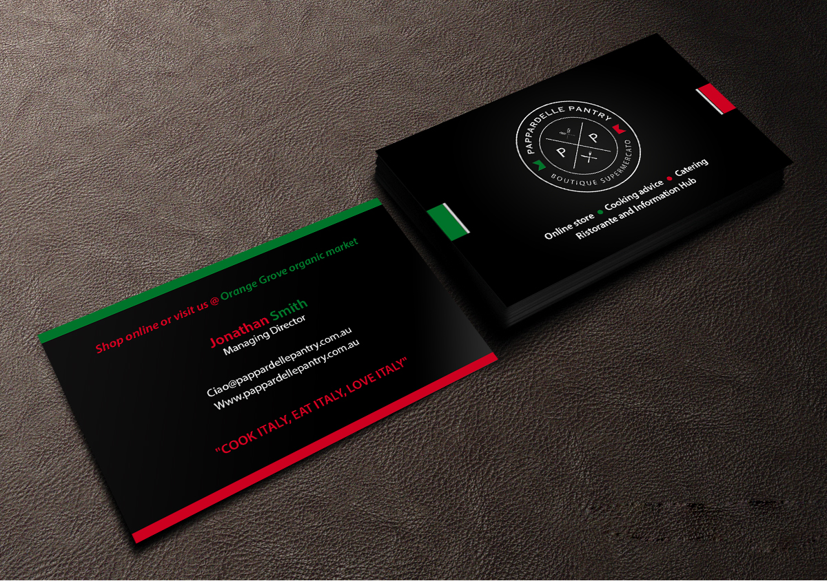 Business Card Design by Creations Box 2015 for Pappardelle Pantry | Design #10969861