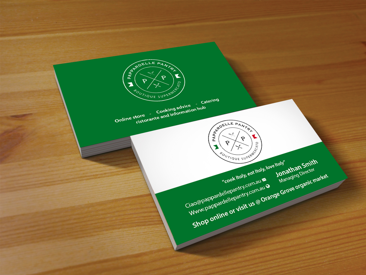 Business Card Design by Creations Box 2015 for Pappardelle Pantry | Design #10969866