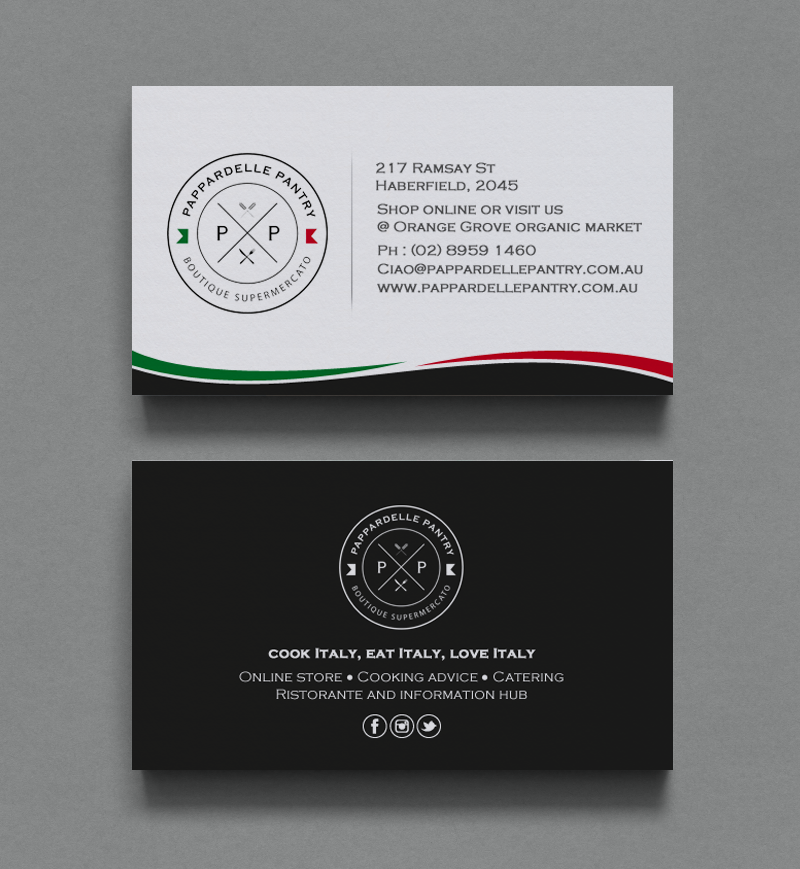 Business Card Design by chandrayaan.creative for Pappardelle Pantry | Design #10984764