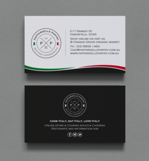 Diseño de Tarjeta de Presentación por chandrayaan.creative para Pappardelle Pantry | Diseño: #10984764