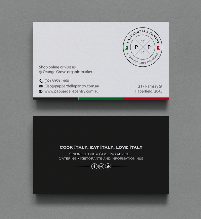 Business Card Design by chandrayaan.creative for Pappardelle Pantry | Design #10984765