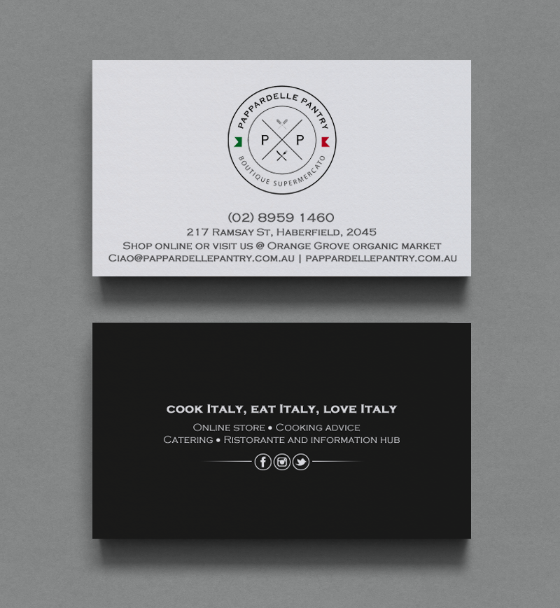 Business Card Design by chandrayaan.creative for Pappardelle Pantry | Design #10995675