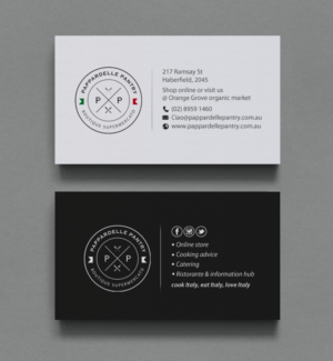 Business Card Design by chandrayaan.creative for Pappardelle Pantry | Design: #10995676