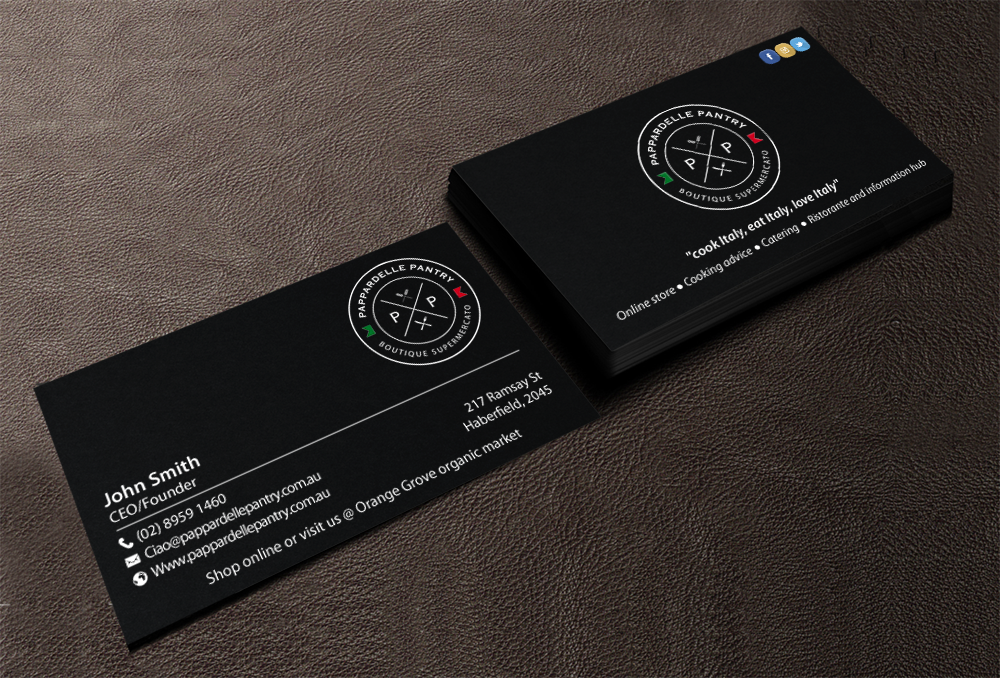 Business Card Design by chandrayaan.creative for Pappardelle Pantry | Design #10995746