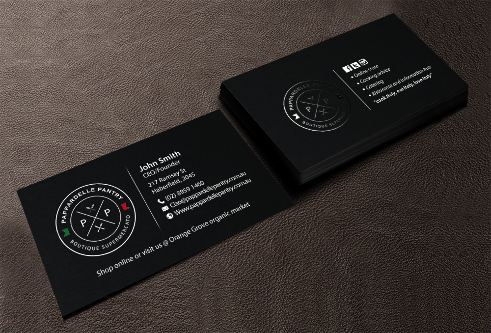 Business Card Design by chandrayaan.creative for Pappardelle Pantry | Design #10995748