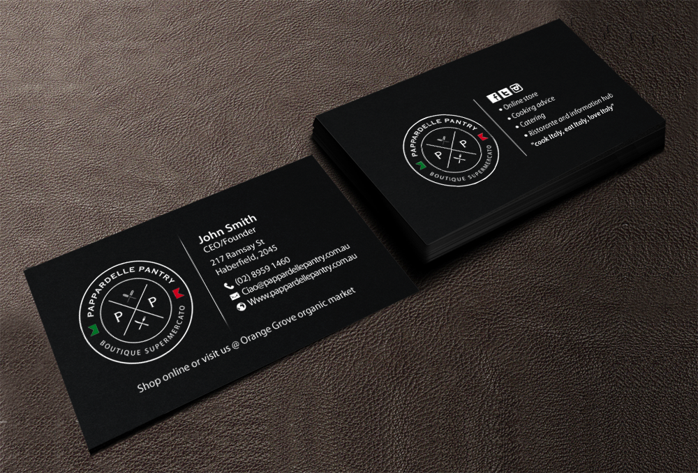 Business Card Design by chandrayaan.creative for Pappardelle Pantry | Design #10995749