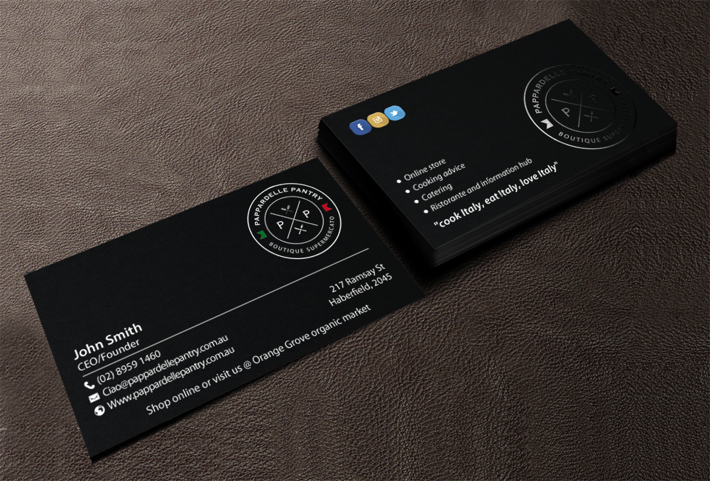 Business Card Design by chandrayaan.creative for Pappardelle Pantry | Design #10995756