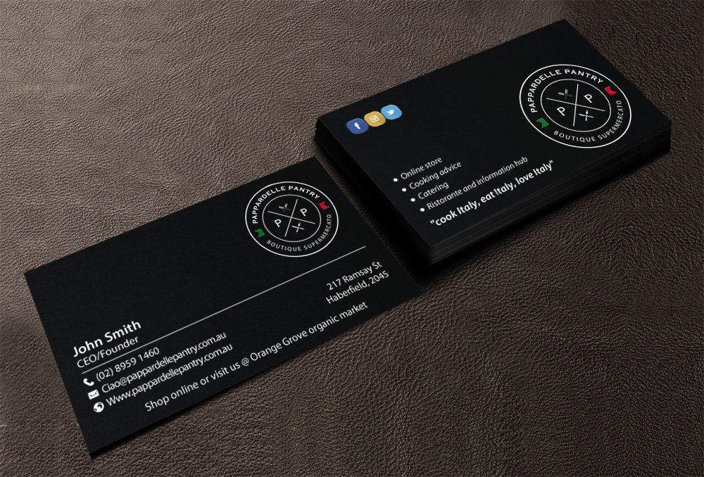 Business Card Design by chandrayaan.creative for Pappardelle Pantry | Design #10995758