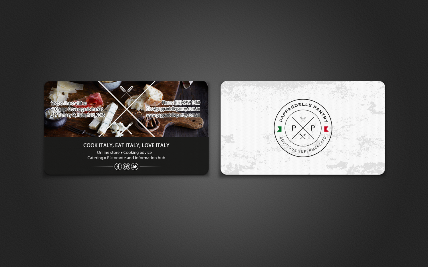 Business Card Design by chandrayaan.creative for Pappardelle Pantry | Design #11059255