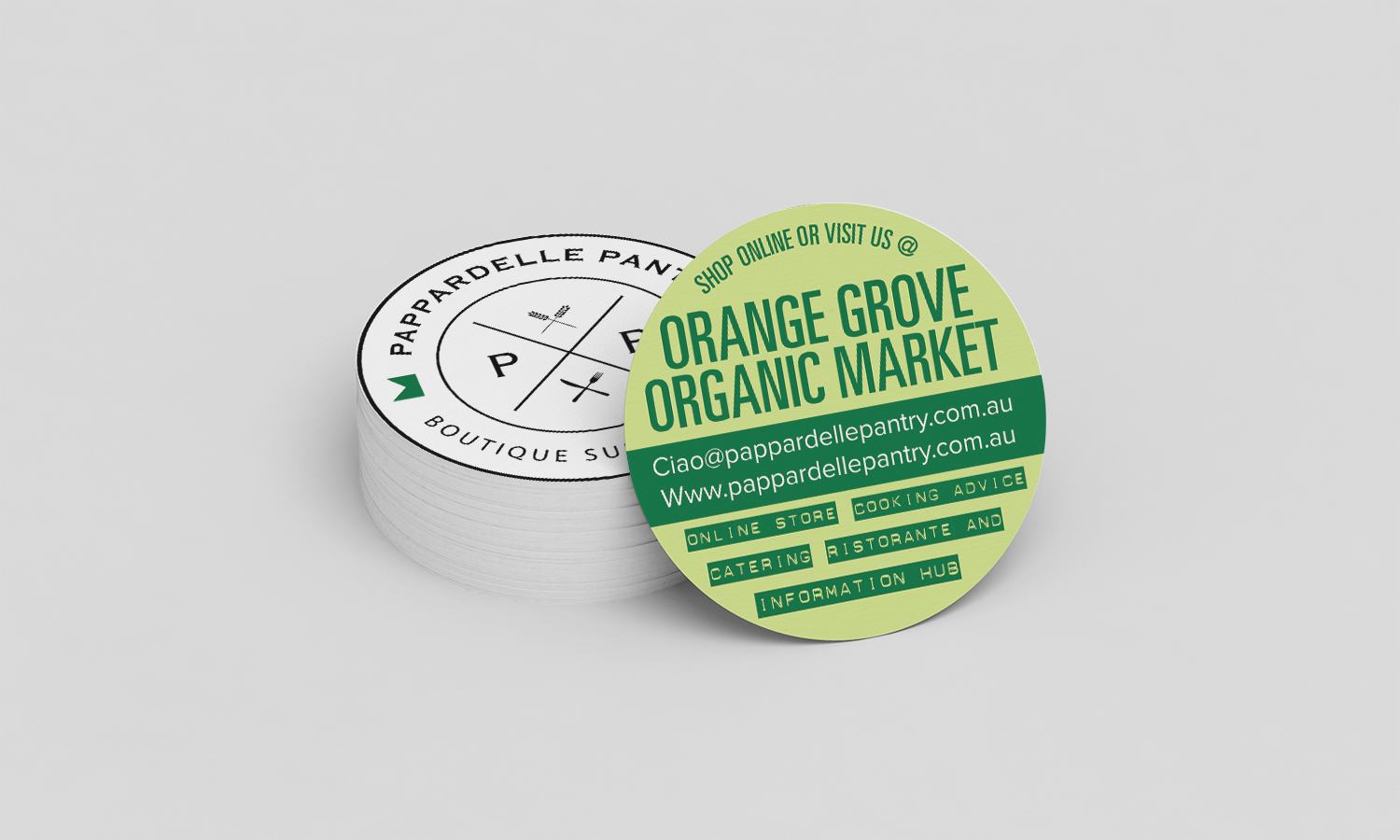 Business Card Design by alhemique1 for Pappardelle Pantry | Design #11053991
