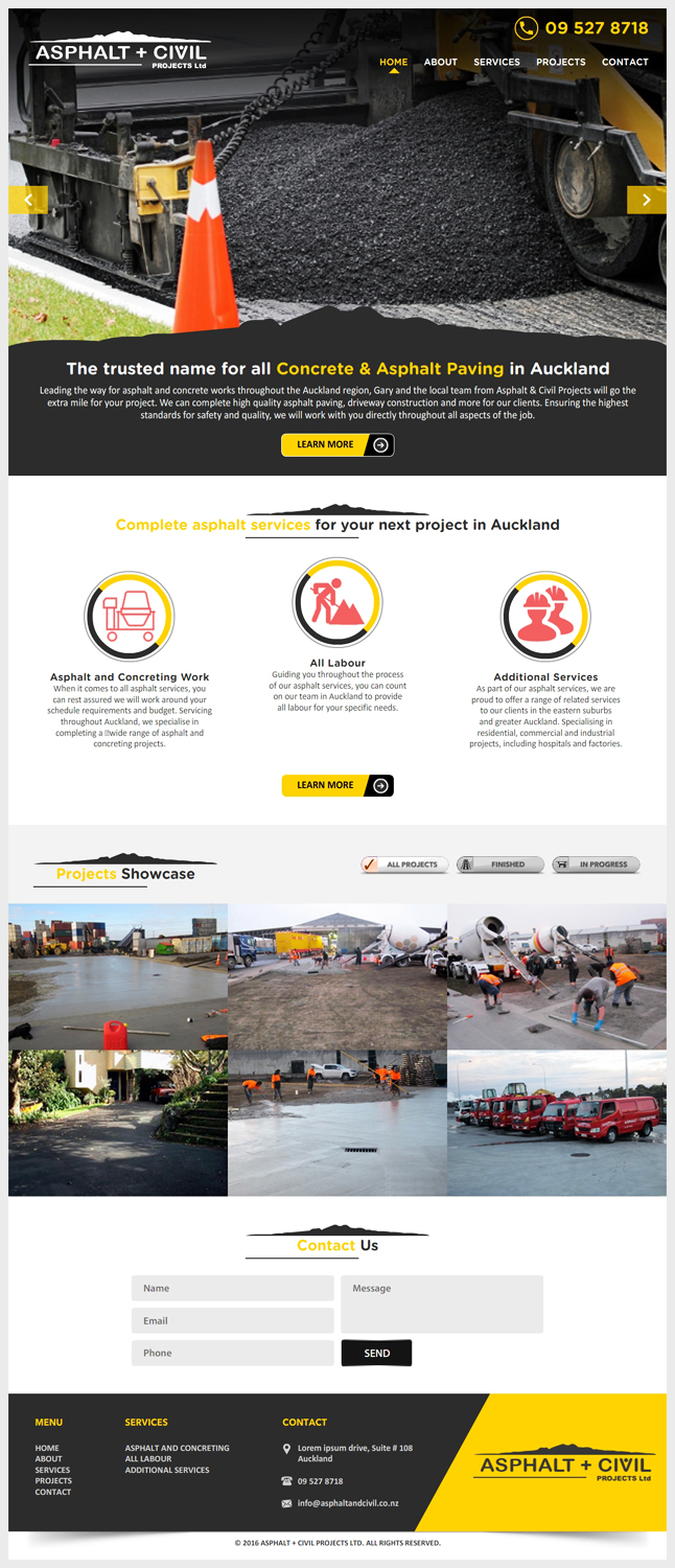 Web Design by -Marc- for Tombleson Construction LTD | Design #10946467