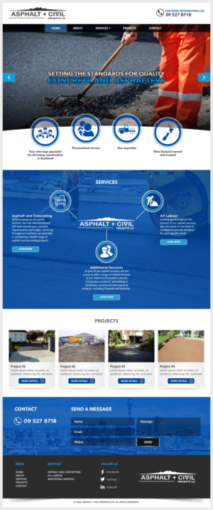 Web Design by -Marc- for Tombleson Construction LTD | Design: #10949425