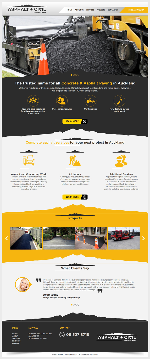 Diseño Web por -Marc- para Tombleson Construction LTD | Diseño #10953850