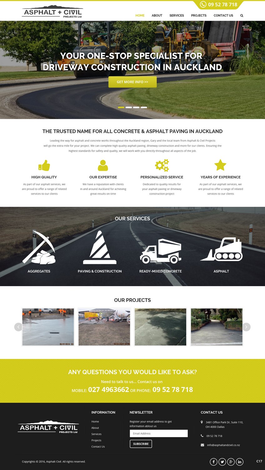 Web Design by pb for Tombleson Construction LTD | Design #10962026