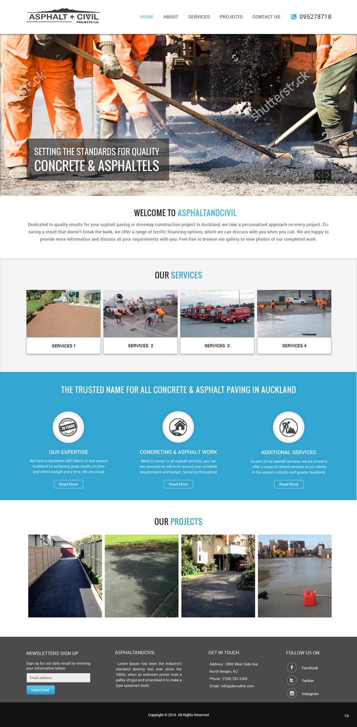 Web Design by pb for Tombleson Construction LTD | Design #10962028