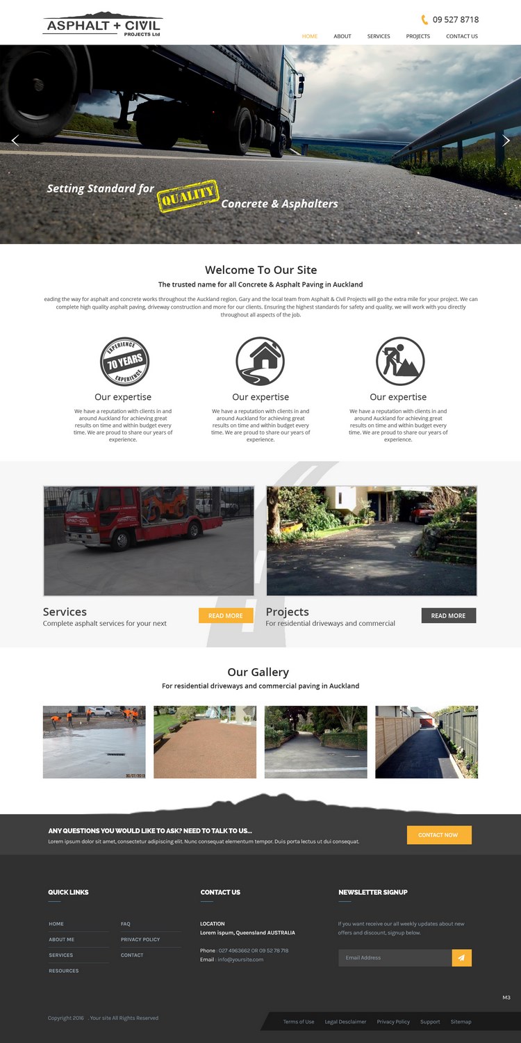 Web Design by pb for Tombleson Construction LTD | Design #10965234