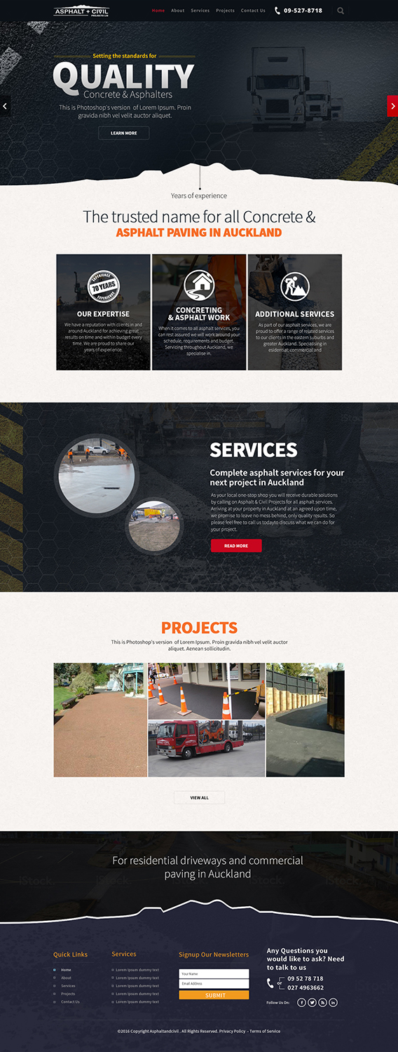 Web-Design von the-lion-king für Tombleson Construction LTD | Design #11018773