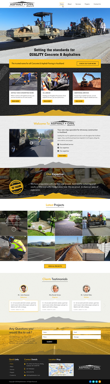 Web Design by Sbss for Tombleson Construction LTD | Design #10960929