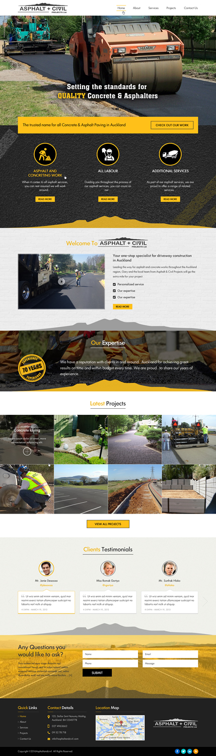 Web Design by Sbss for Tombleson Construction LTD | Design #10960950