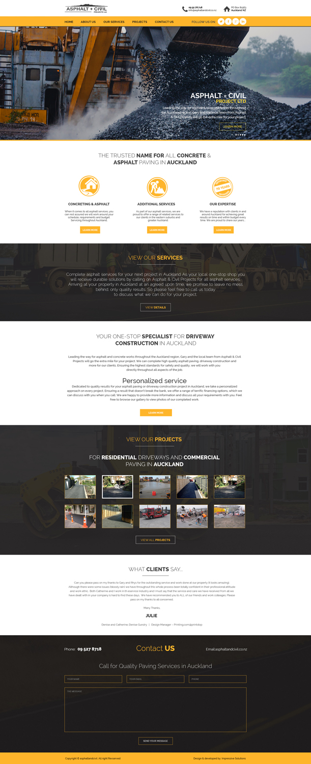 Web Design by Impressive Solutions for Tombleson Construction LTD | Design #11020374