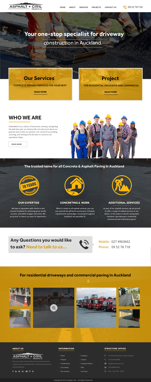 Web Design by Xclusive Designers for Tombleson Construction LTD | Design #11013085