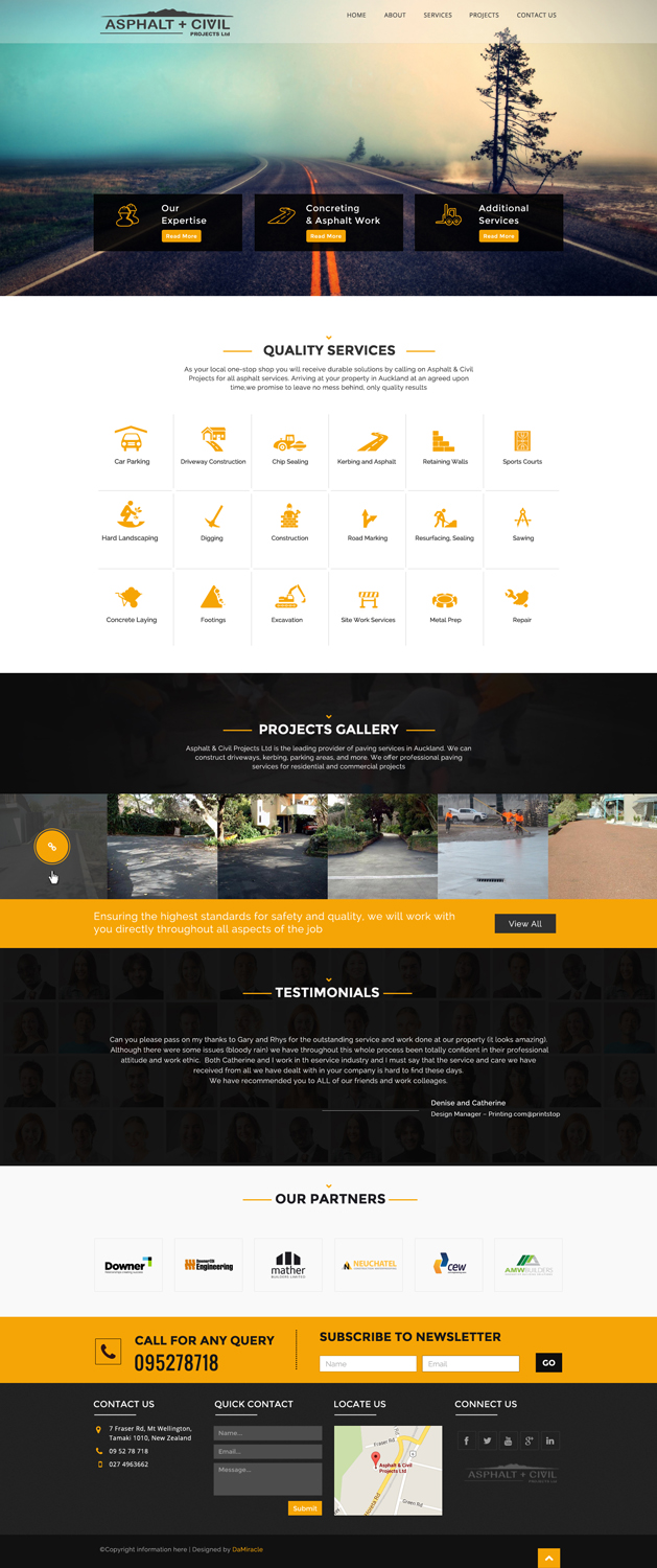 Web Design by Da Miracle for Tombleson Construction LTD | Design #11016608