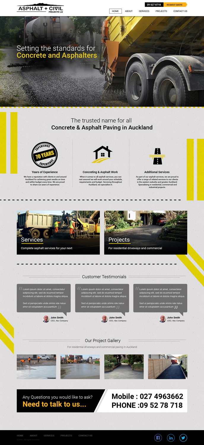 Web Design by Tpith for Tombleson Construction LTD | Design #11046402