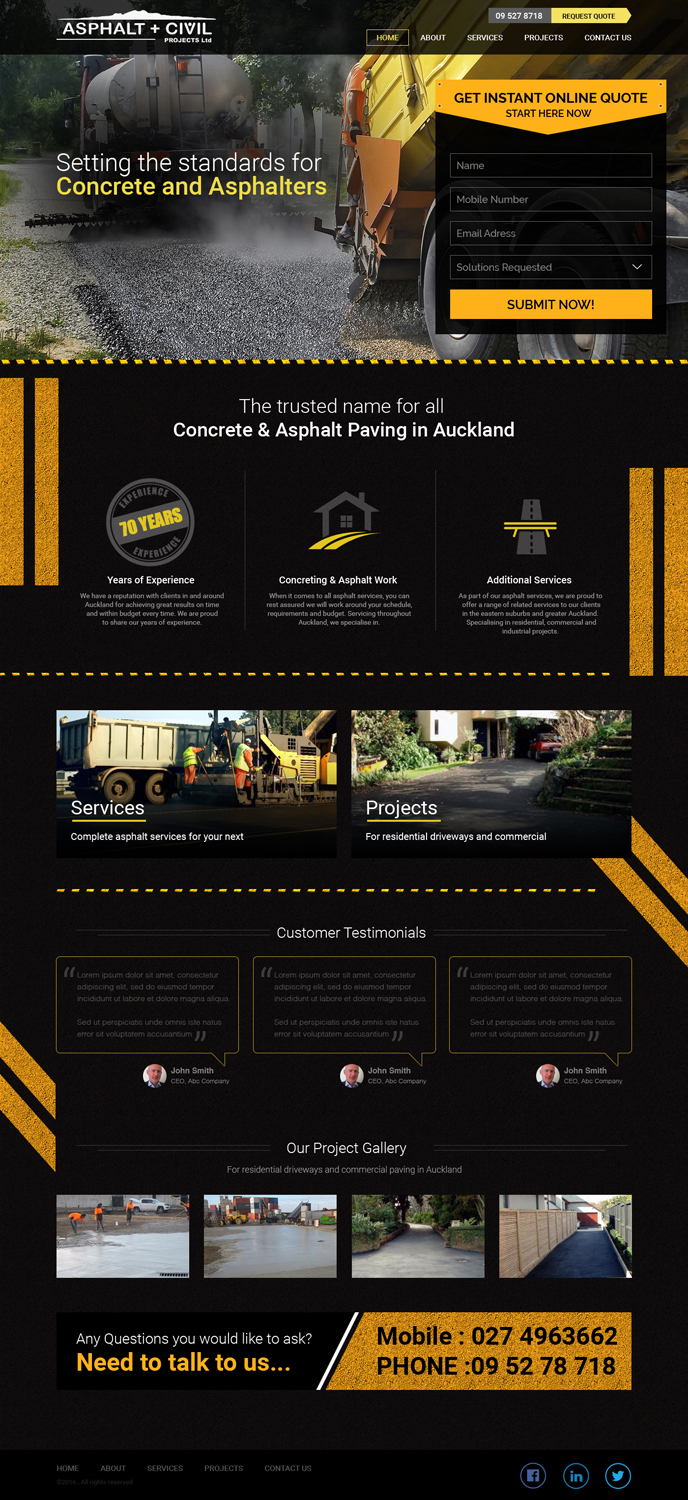 Web Design par Tpith pour Tombleson Construction LTD | Design #11046404