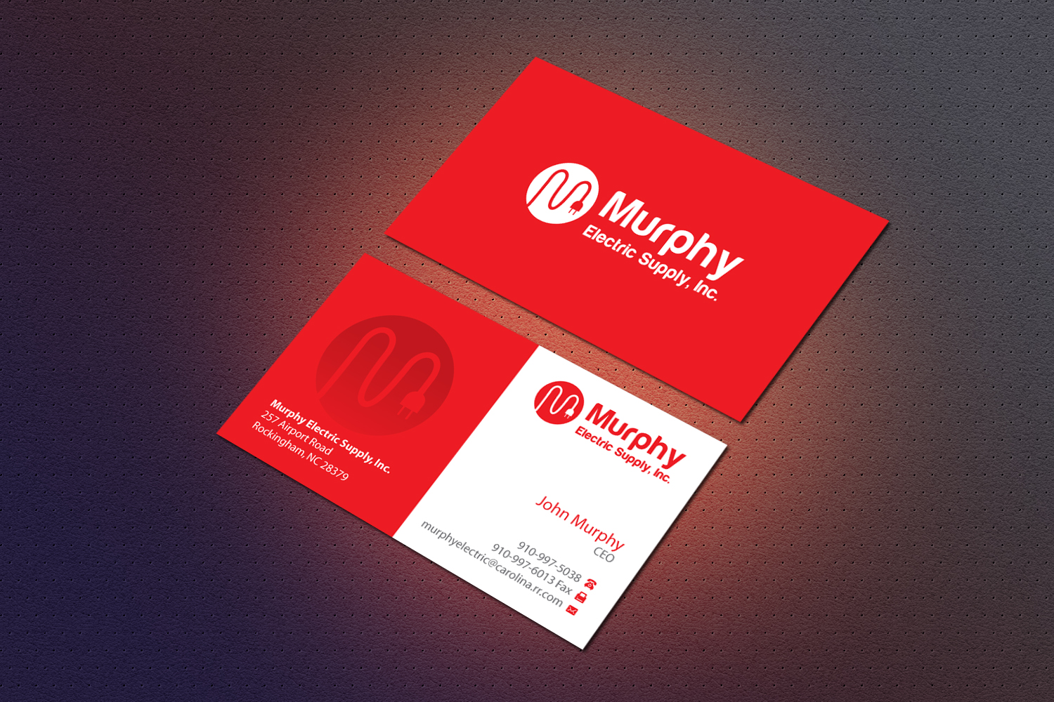 Business Card Design by Dezero for Murphy Electric Supply, Inc. | Design #10963583