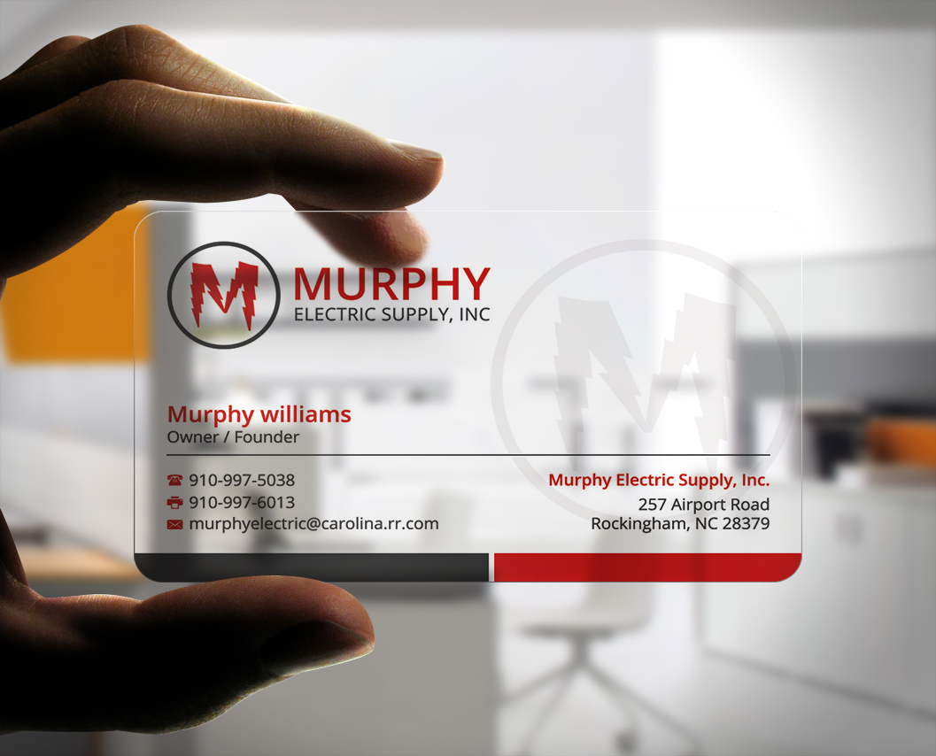 Diseño de Tarjeta de Presentación por Stylez Designz para Murphy Electric Supply, Inc. | Diseño #11046258