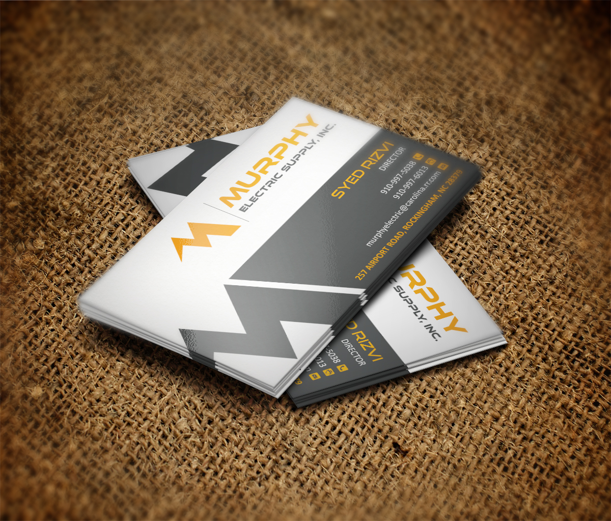 Business Card Design by Grafactory for Murphy Electric Supply, Inc. | Design #10971690