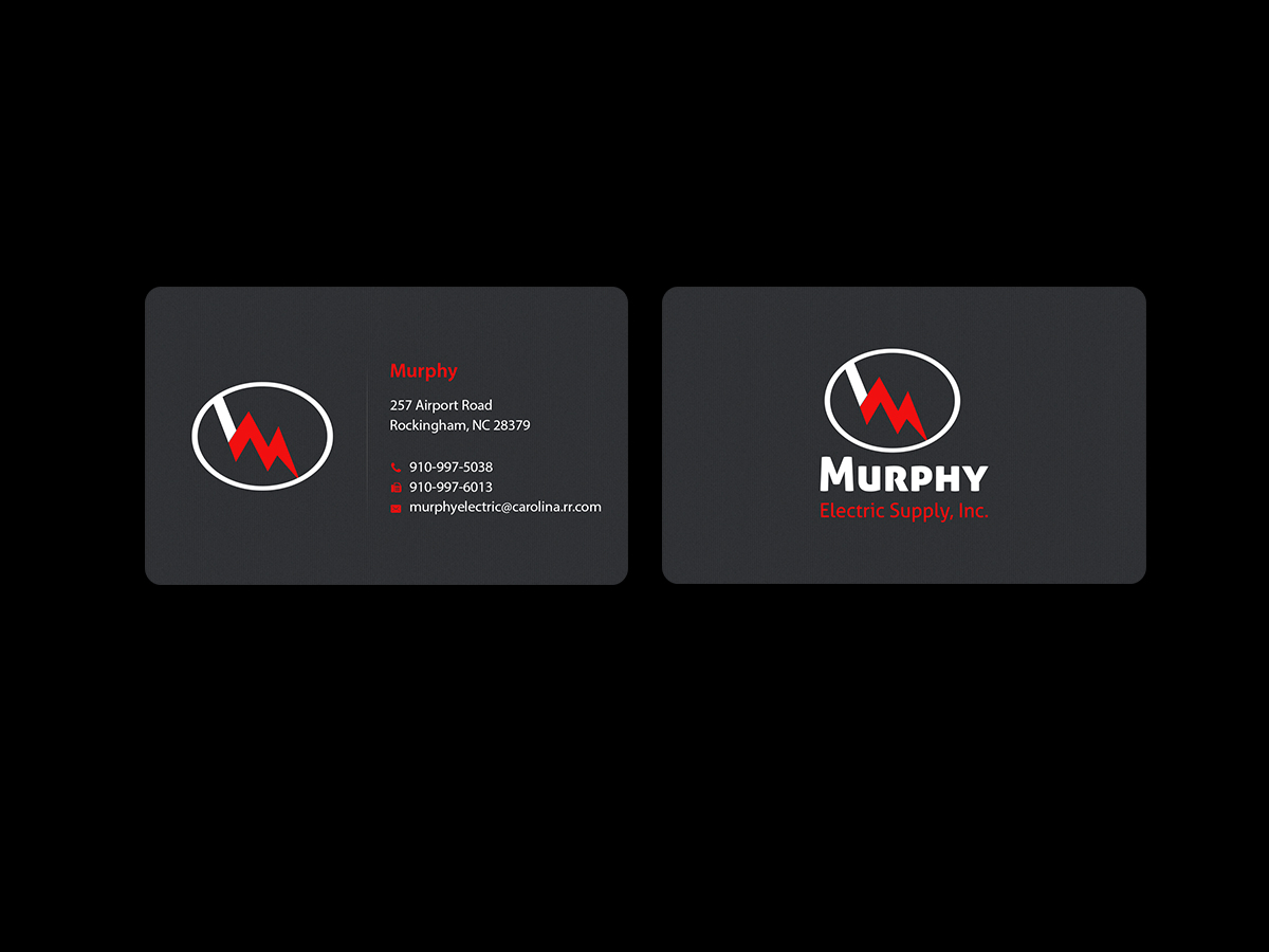 Business Card Design by Creations Box 2015 for Murphy Electric Supply, Inc. | Design #10969813