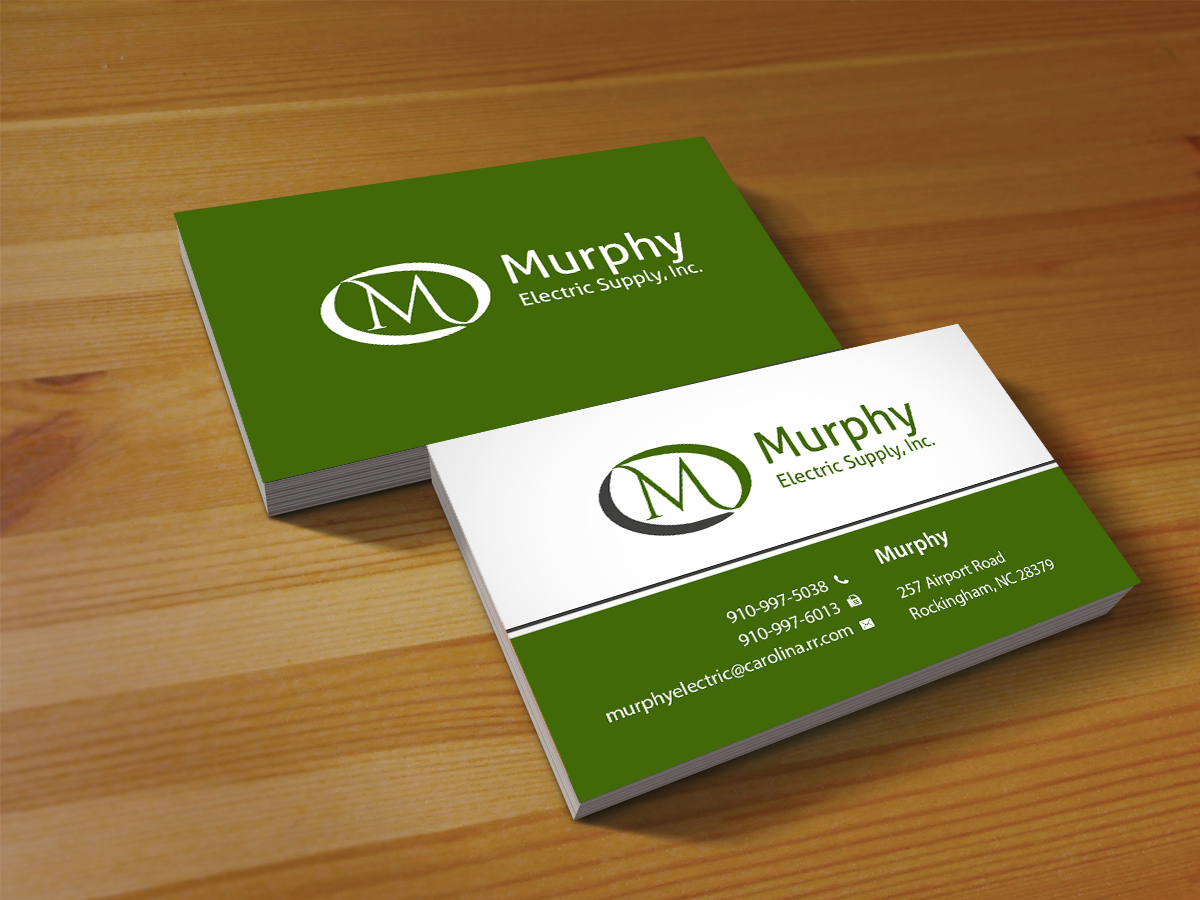 Business Card Design by Creations Box 2015 for Murphy Electric Supply, Inc. | Design #10969814