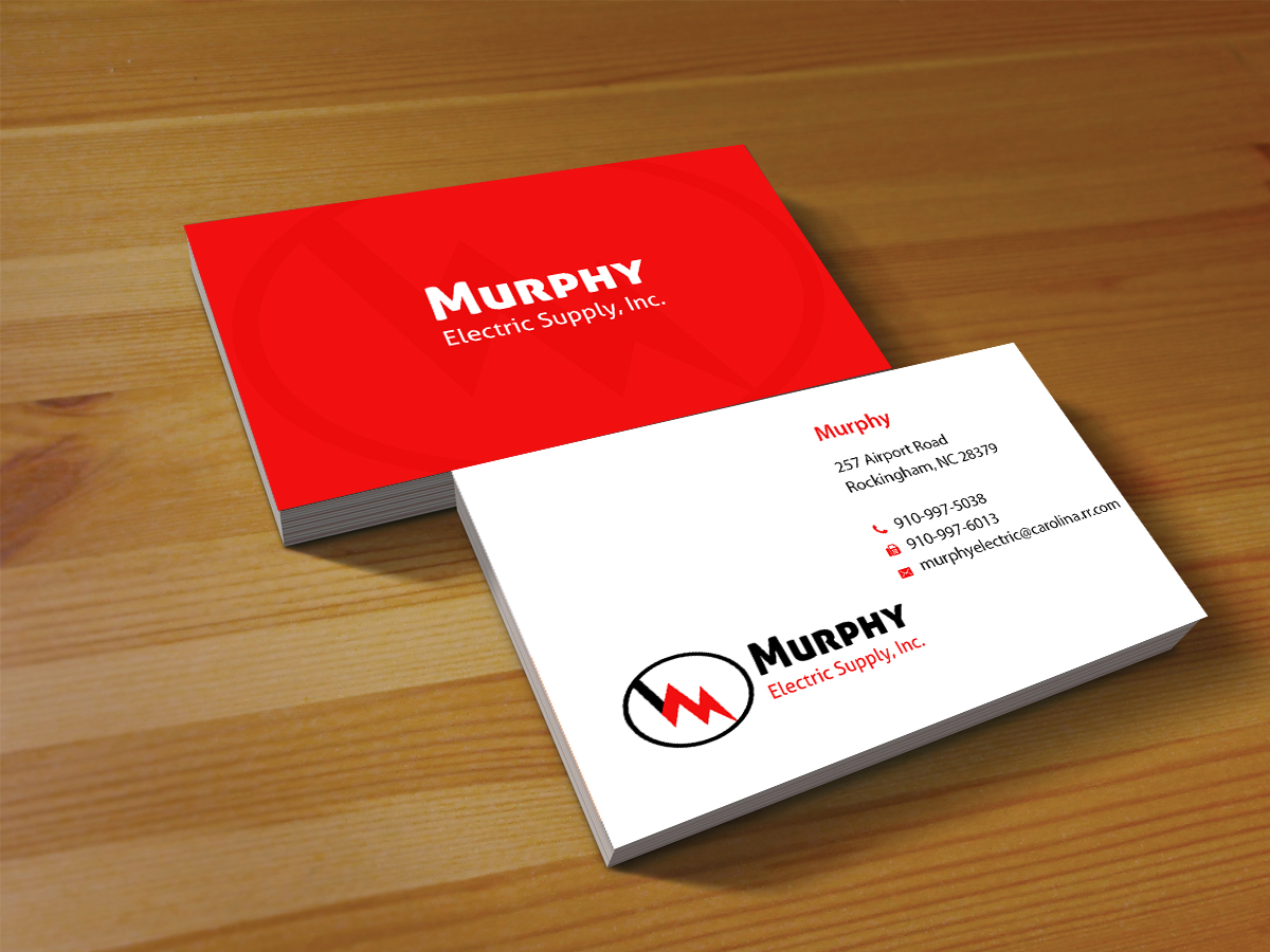 Business Card Design by Creations Box 2015 for Murphy Electric Supply, Inc. | Design #10969817