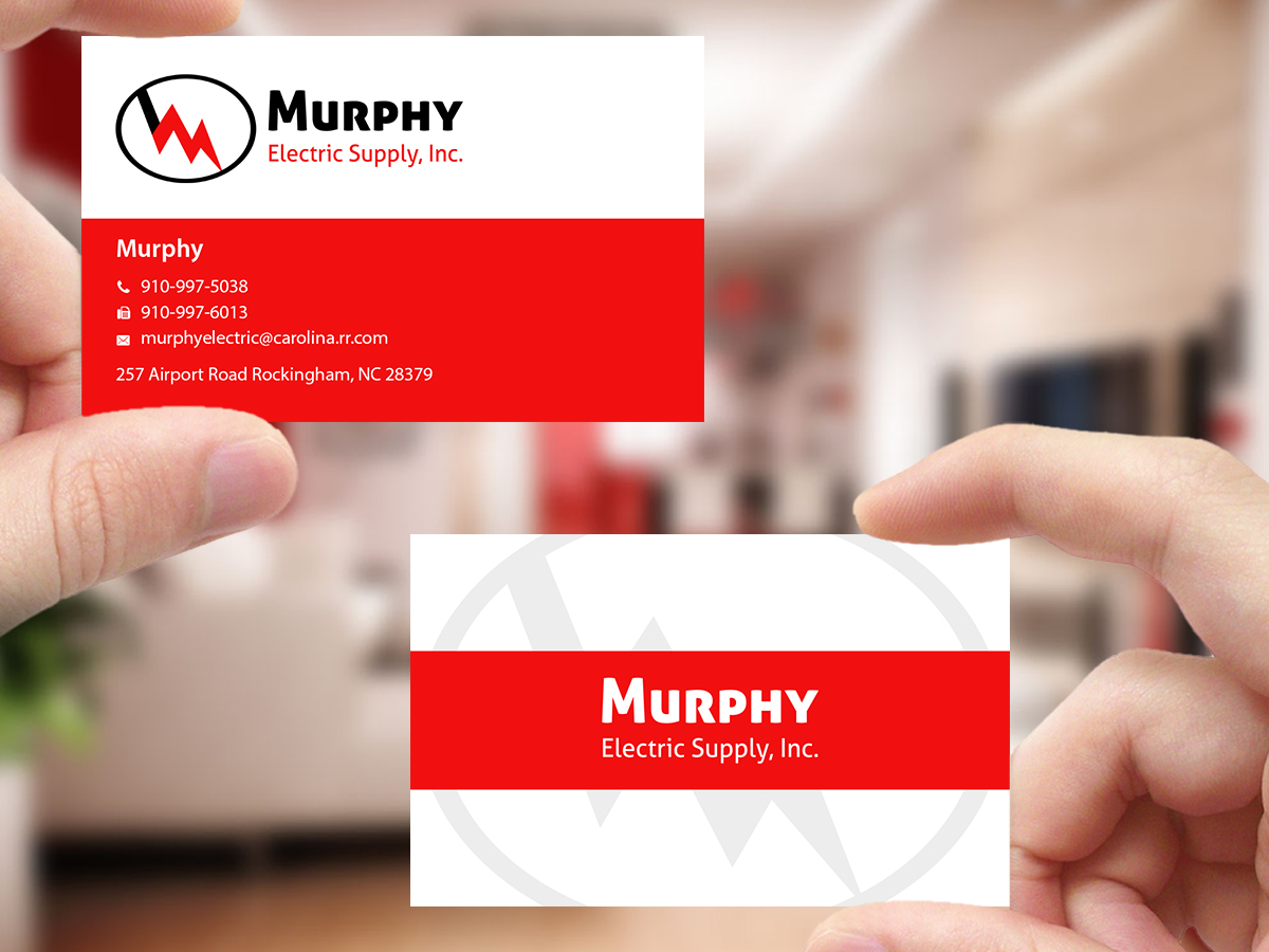 Business Card Design by Creations Box 2015 for Murphy Electric Supply, Inc. | Design #10969818