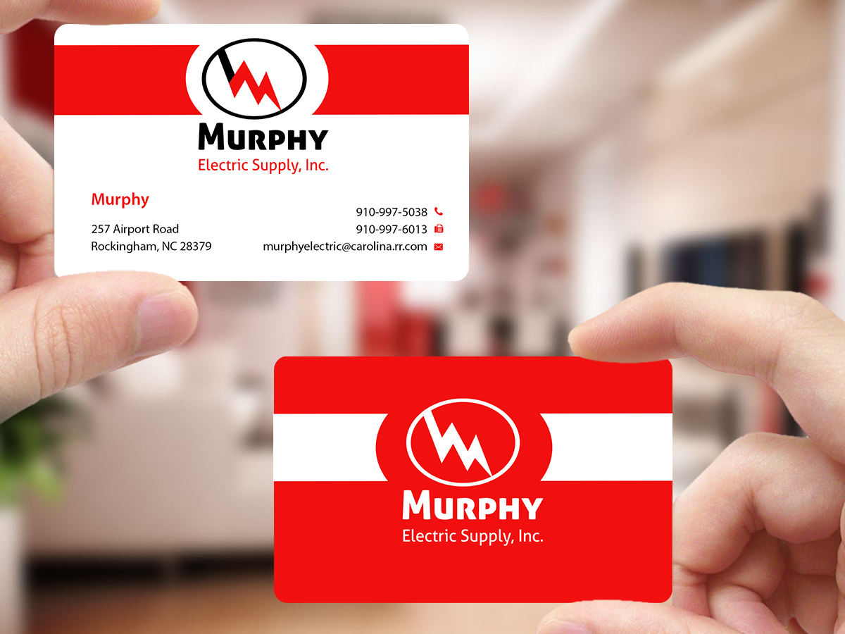 Business Card Design by Creations Box 2015 for Murphy Electric Supply, Inc. | Design #10969821