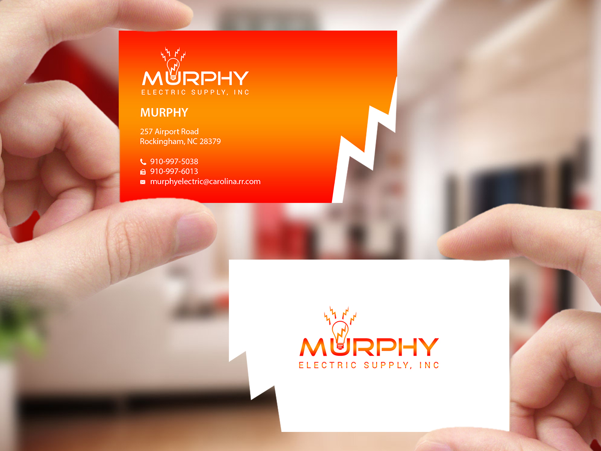 Business Card Design by Creations Box 2015 for Murphy Electric Supply, Inc. | Design #10969825