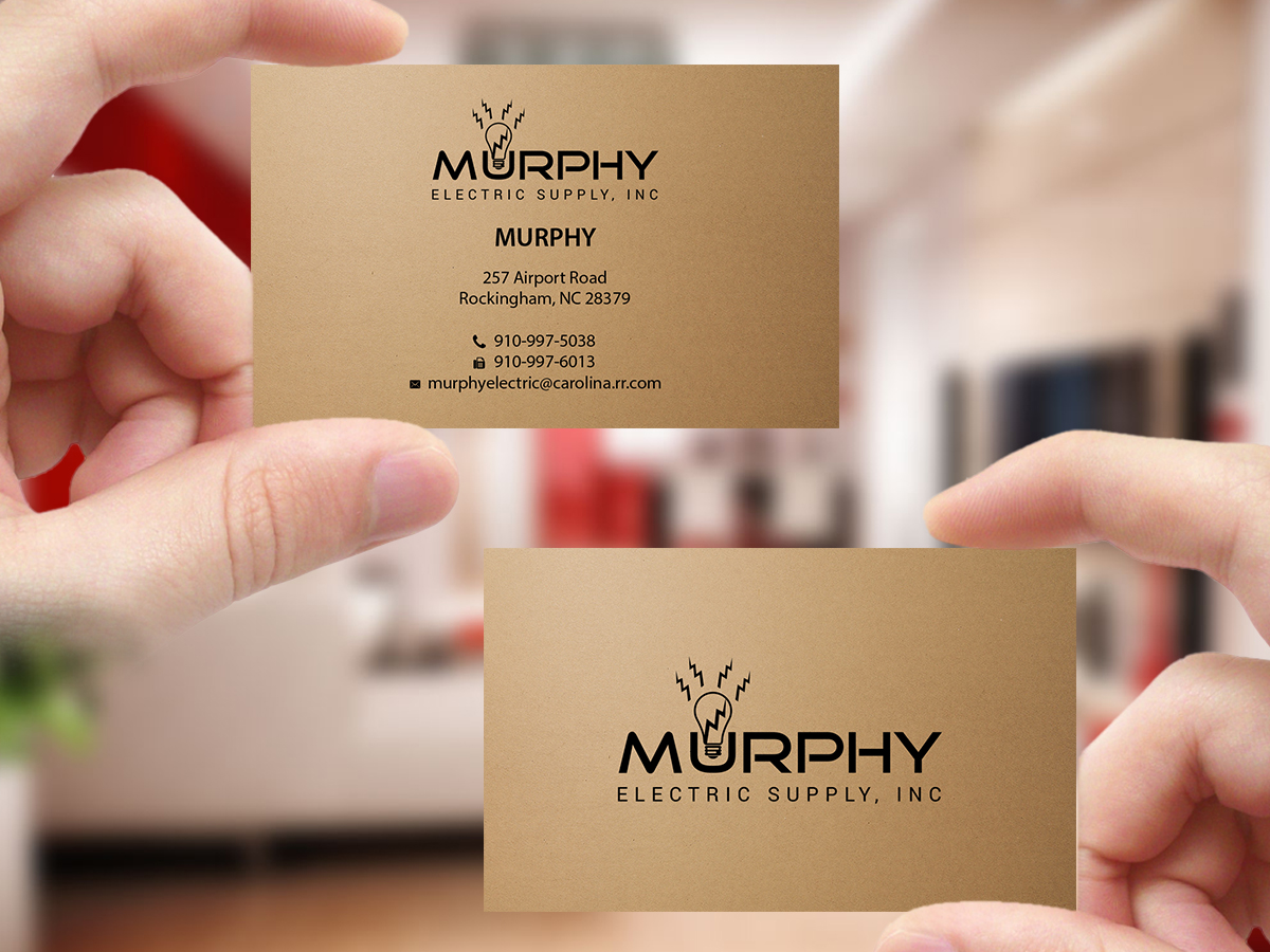 Business Card Design by Creations Box 2015 for Murphy Electric Supply, Inc. | Design #10969826