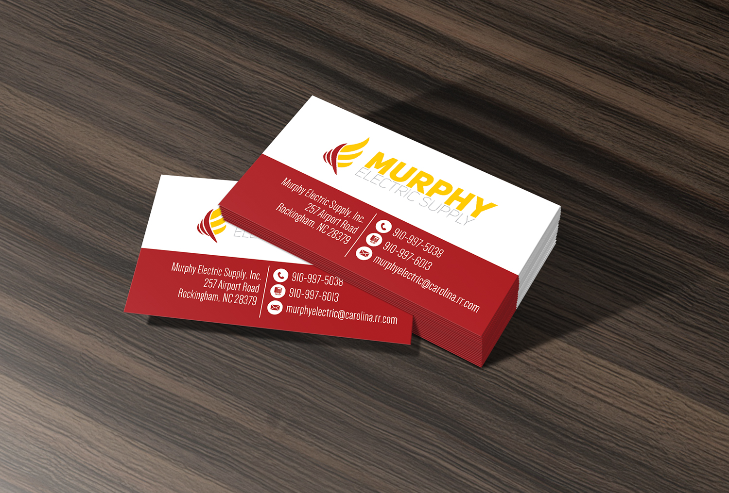 Business Card Design by alhemique1 for Murphy Electric Supply, Inc. | Design #10956055